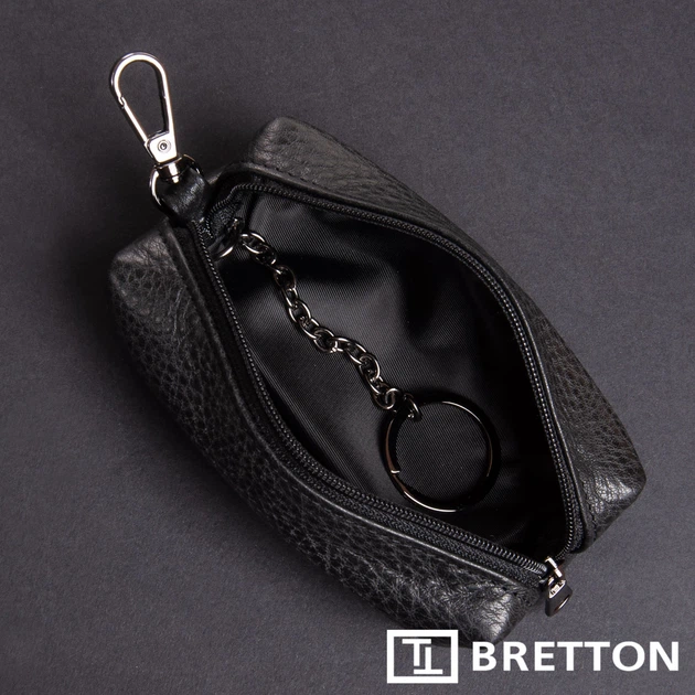 Кожаная ключница Bretton Black Edition мягкая натуральная кожа PR-230801-37822 черный - Фото 1 Кожаная ключница Bretton Black Edition мягкая натуральная кожа PR-230801-37822 черный - изображение 1