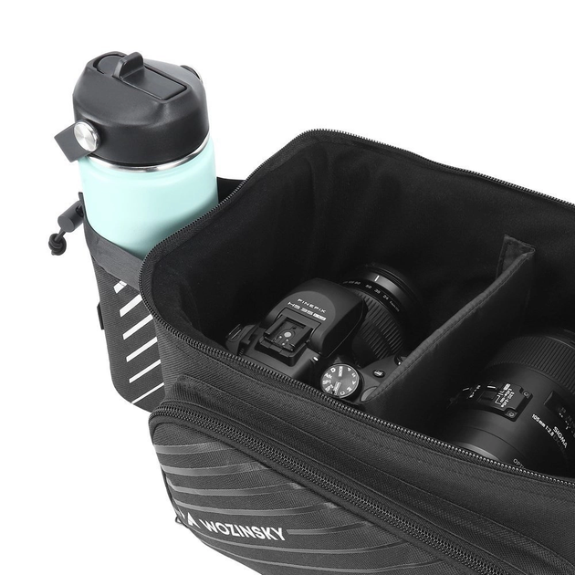 Велосумка Wozinsky WBB22BK на багажник з плечовим ременем 9 л Black (5907769300646) - зображення 3