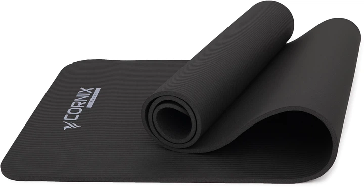 Коврик спортивный Cornix NBR 183 x 61 x 1 см для йоги и фитнеса XR-0013 Black - Фото 5 Коврик спортивный Cornix NBR 183 x 61 x 1 см для йоги и фитнеса XR-0013 Black - изображение 5
