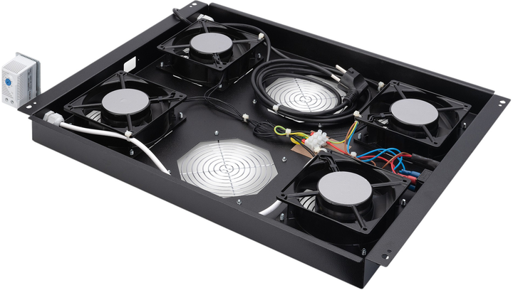 Потолочный блок охлаждения для серверных шкафов Digitus Unique 4 x Fans Black (DN-19 FAN-4-SRV-B) - изображение 5