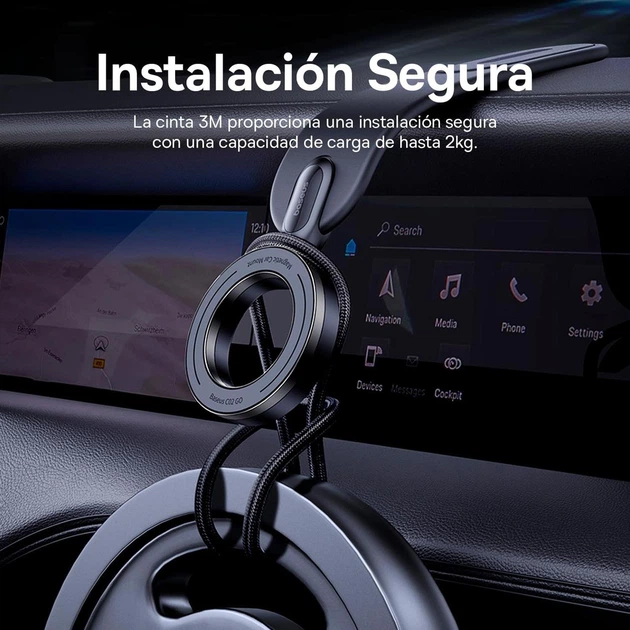 Автодержатель магнитный Baseus C02 Go Series Magnetic Car Phone Mount, Black (C40165500111-00) - Фото 4 Автодержатель магнитный Baseus C02 Go Series Magnetic Car Phone Mount, Black (C40165500111-00) - изображение 4