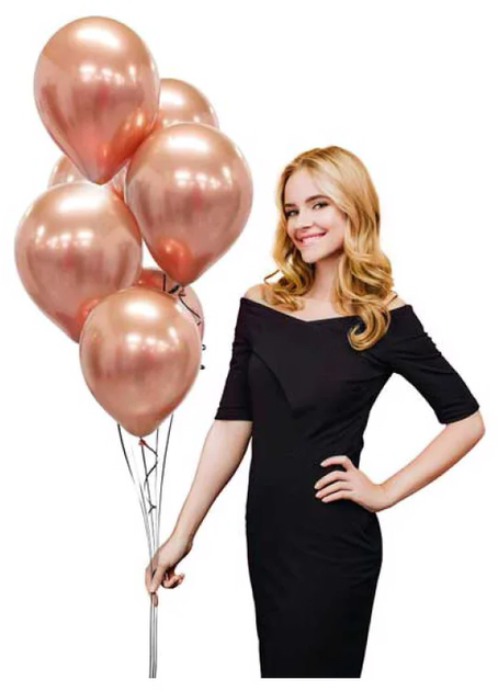 Balony Godan Beauty & Charm Platyna 30 cm 50 szt Różowe Złoto (5902973132885) - obraz 3