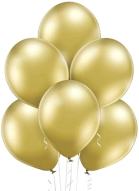 Balony Godan Chromowane B105 30 cm 100 szt Złote (5414391058956) - obraz 2