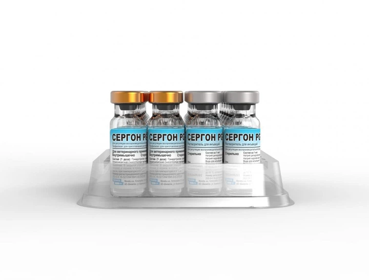 Порошок Сергон ПГ 1 доза 2 флакони порошок плюс розчинник 2 мл BioVeta - Фото 1 Порошок Сергон ПГ 1 доза 2 флакони порошок плюс розчинник 2 мл BioVeta - зображення 1