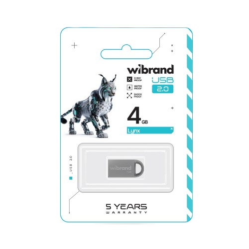 Флешка 4Гб USB 2.0 срібло lynx Wibrand - изображение 2