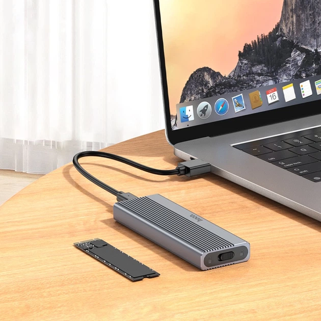 Внешний карман для SSD M.2 HOCO Enclosure (SATA, USB 3.1, 6 Gbps, Metal). Gray - изображение 7