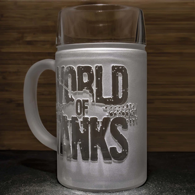 Пивной бокал с гравировкой World of Tanks Мир танков 1Л - изображение 3