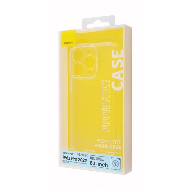 Чохол Baseus Simple (TPU) iPhone 14 Pro transparent - Фото 2 Чохол Baseus Simple (TPU) iPhone 14 Pro transparent - изображение 2