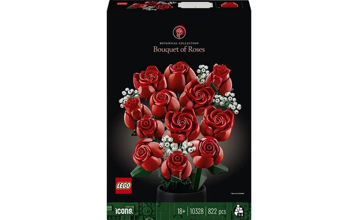 Конструктор Lego Icons Букет роз, 822 детали 10328 - Фото 1 Конструктор Lego Icons Букет роз, 822 детали 10328 - изображение 1