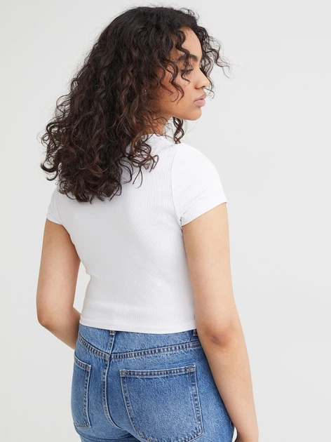 Топ женский H&M 061059092_white XS Белый (6666000338501) - Фото 2 Топ женский H&M 061059092_white XS Белый (6666000338501) - изображение 2