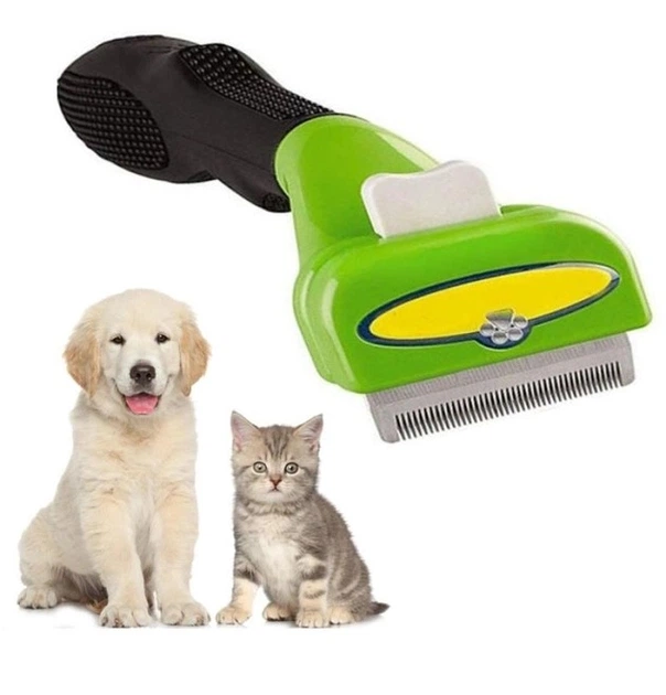 Фурминатор с кнопкой FURminator M для чистки шерсти кошек и собак 5.5 см для удаления подшерстк (FUR-M) - изображение 4