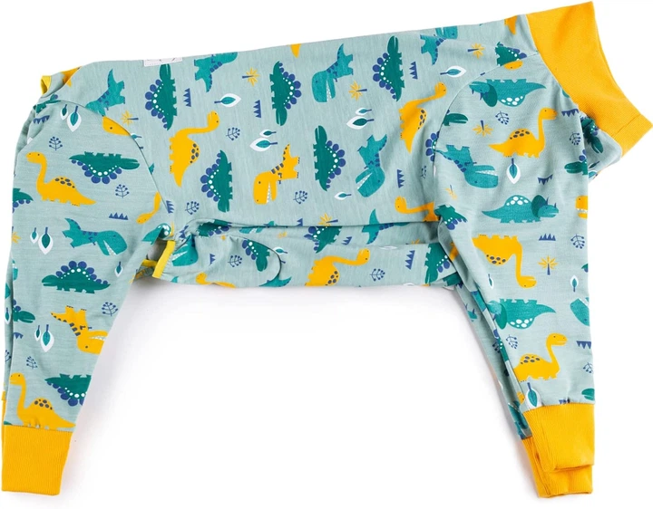 Післяопераційна попона для собак MIAODODO D15 Blue Dinosaurs, 3XL - зображення 2