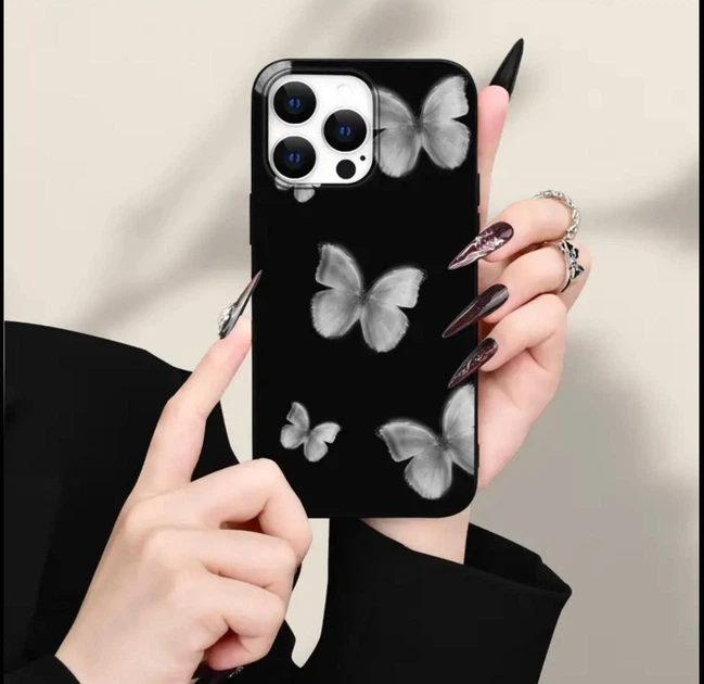 Панель Сірий метелик для Apple Iphone 11 ProMax Black - зображення 6