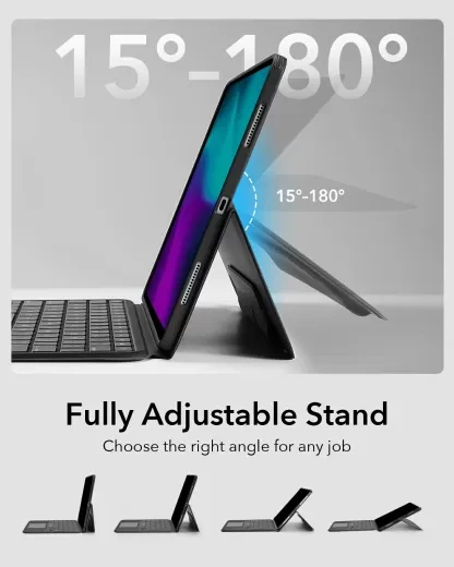 Чохол-клавіатура ESR Ascend Keyboard Case US Layout-Black для iPad Pro 13” M5 | M4 (2025 | 2024) (6B0200102) - зображення 4