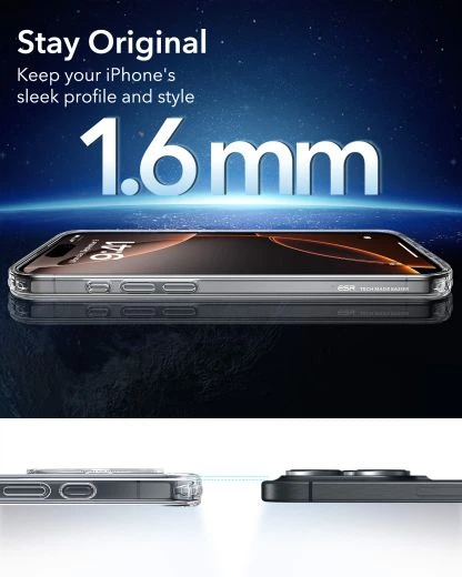 Чохол ESR Classic Hybrid Case (HaloLock) Frosted Black для iPhone 16 Pro Max (1A7700202) - зображення 7