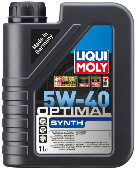 Моторна олива Liqui Moly Optimal Synth 5W-40 1л - Фото 1 Моторна олива Liqui Moly Optimal Synth 5W-40 1л - зображення 1
