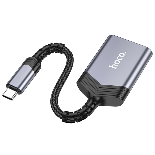 Кардридер HOCO UA25 2-in-1 card reader Type-C Metal Gray (6942007608862) - Фото 3 Кардридер HOCO UA25 2-in-1 card reader Type-C Metal Gray (6942007608862) - изображение 3