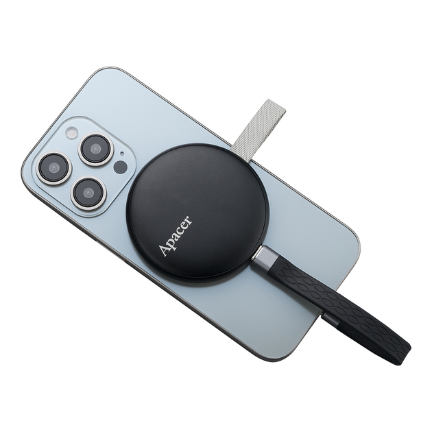 Портативний SSD Apacer Magnetic Portable AS725 256 GB USB 3.2 Gen.2 Type-C MagSafe Black (AP256GAS725B-1) - изображение 3
