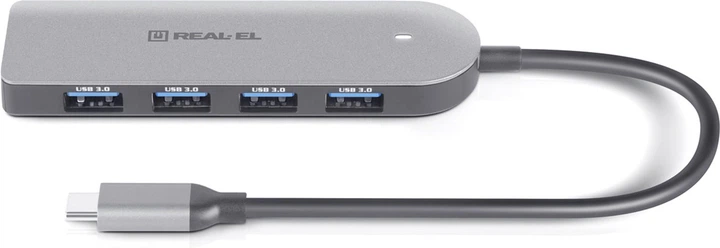 USB-хаб Real-El CQ-415 USB 3.0 Space Grey (EL123110001) - Фото 2 USB-хаб Real-El CQ-415 USB 3.0 Space Grey (EL123110001) - изображение 2
