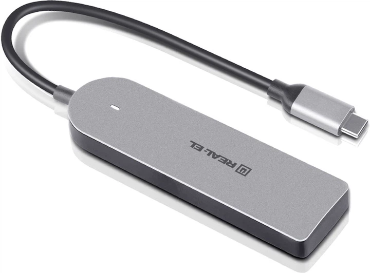 USB-хаб Real-El CQ-415 USB 3.0 Space Grey (EL123110001) - Фото 7 USB-хаб Real-El CQ-415 USB 3.0 Space Grey (EL123110001) - изображение 7