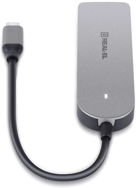 USB-хаб Real-El CQ-415 USB 3.0 Space Grey (EL123110001) - Фото 8 USB-хаб Real-El CQ-415 USB 3.0 Space Grey (EL123110001) - изображение 8