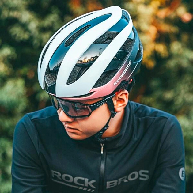 Велосипедний шолом Rockbros 10110004008 M Рожево - Синій (7016802869182) - зображення 6