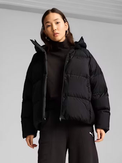 Пуховик зимний короткий женский Puma Down Puffer Jacket 62648701 XL Черный (4067981249923) 