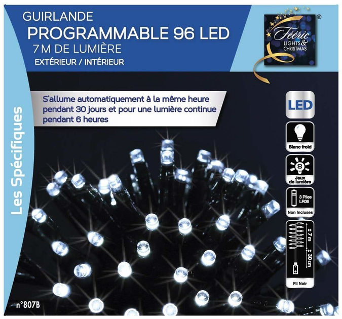 Lampki świąteczne Feeric Lights & Christmas 96 LED (3560239413721) - obraz 3