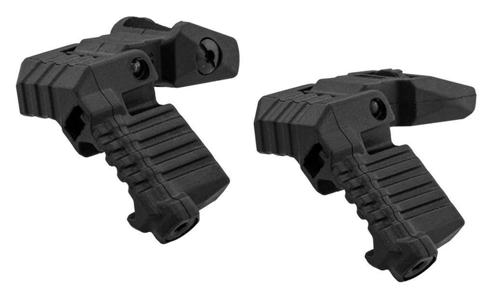 Низкофропильные целик и мушка угловые 45 градусов DLG TACTICAL DLG-184 OFFSET SIGHTS LOW PROFILE Picatinny - изображение 2