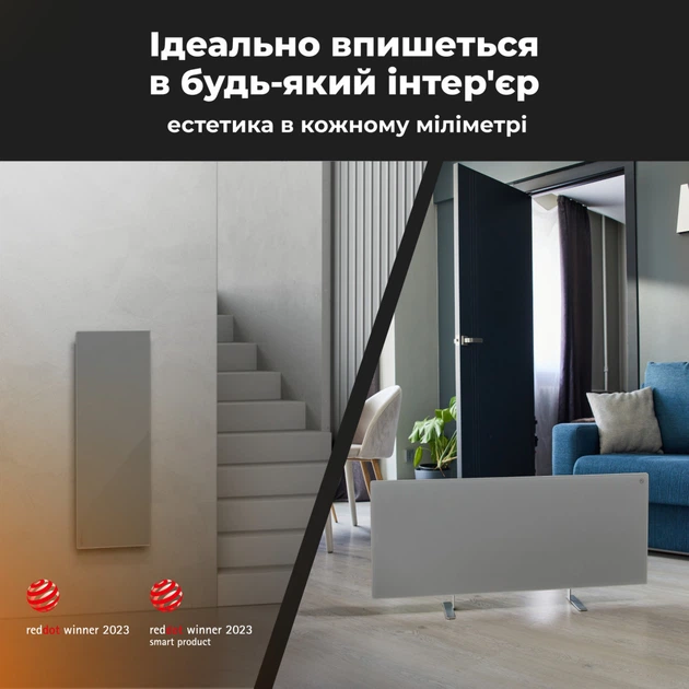 Обігрівач AENO Eco Smart GH5S LED Grey (AGH0005S) - зображення 3