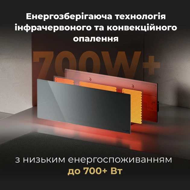 Обігрівач AENO Eco Smart GH5S LED Grey (AGH0005S) - зображення 5