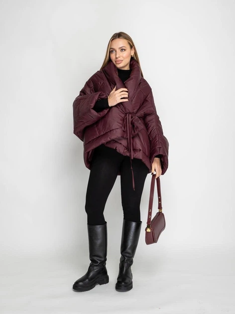 Женская межсезонная куртка Кимоно O`zona Milano 52/54 Бордо