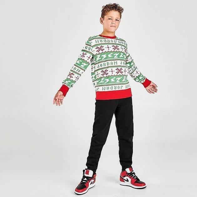 Дитячий світшот Jordan Jumpman Holiday Christmas Sweatshirt Sweater L зріст 152 см Комбінований CT3459-010 - зображення 2