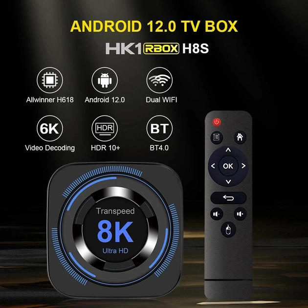 Смарт ТВ приставка Transpeed H618 4/64Gb, медиаплеер 8K HDR