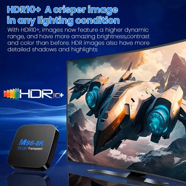 Смарт ТВ 8K HDR приставка Android SmartTV Box Transpeed M98-8K