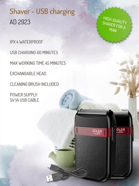 Бритва Adler AD 2923 USB Charge - Фото 8 Бритва Adler AD 2923 USB Charge - изображение 8