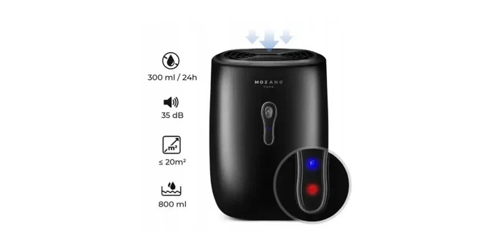 Компактный осушитель воздуха со сливным шлангом Mozano 3 Dry Vac AGD/OSU/POW/3# Черный - Фото 6 Компактный осушитель воздуха со сливным шлангом Mozano 3 Dry Vac AGD/OSU/POW/3# Черный - изображение 6