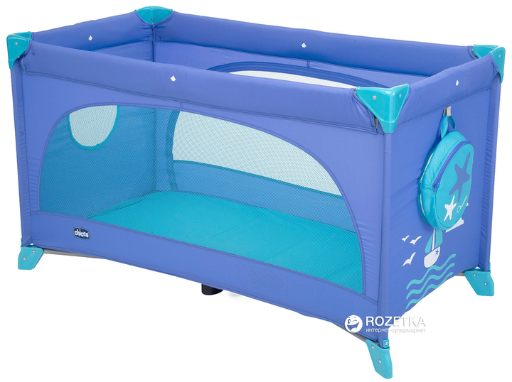 Кровать-манеж Chicco Easy Sleep Синяя (79087.42) – фото, отзывы ...