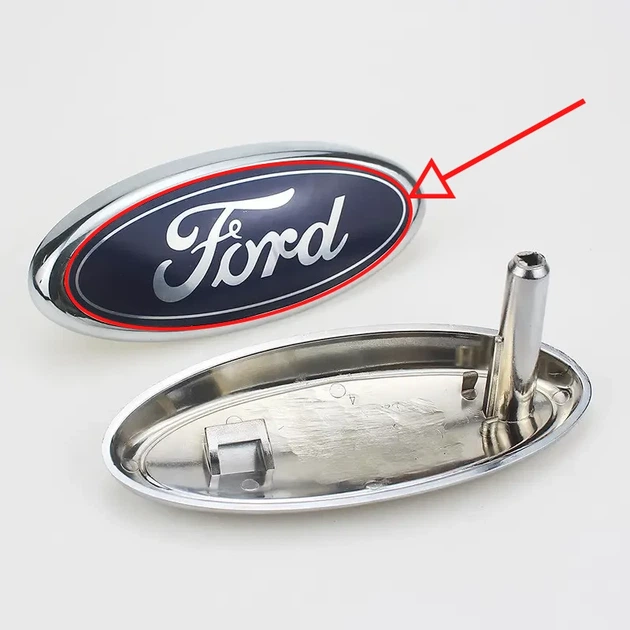 Эмблема логотип вставка в значок Ford 125*49 мм (хром+синий) 4M518216AA - изображение 6