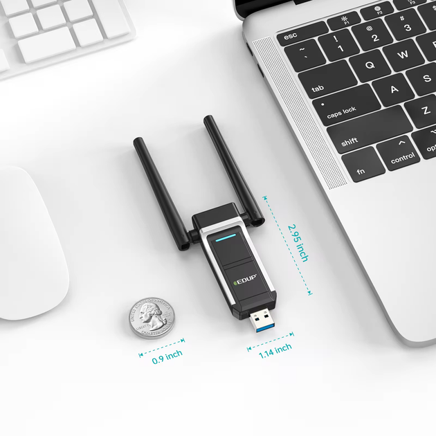 Wi-fi адаптер WI-FI 6 Edup EP-AX1697 1800 Mbps USB3.0 802.11AX Mu-MIMO - изображение 5