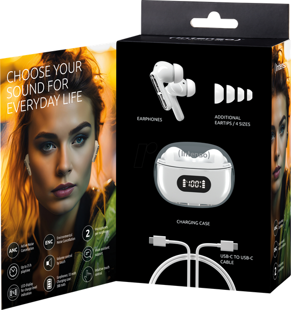 Słuchawki Intenso Buds Plus In-Ear T312AE White (4034303034536) - obraz 8