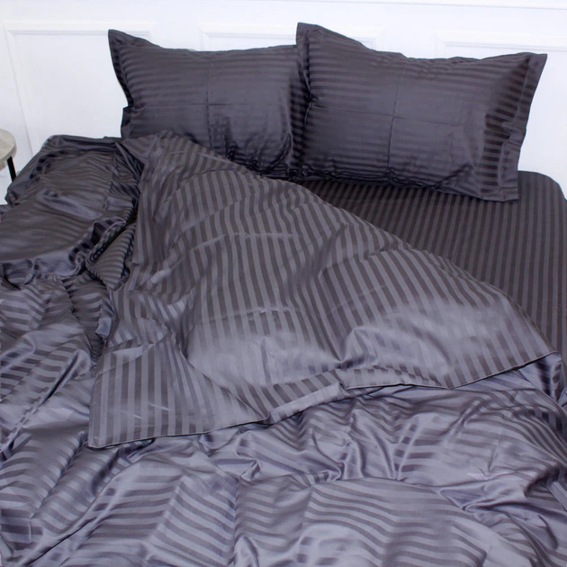 Постільна білизна MirSon Satin 30-0012DarkGray 160х220 Сімейний (2200005252017) - изображение 4