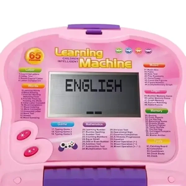 Детский ноутбук развивающий обучающая машина Learning Machine с мышкой Розовый - Фото 3 Детский ноутбук развивающий обучающая машина Learning Machine с мышкой Розовый - изображение 3
