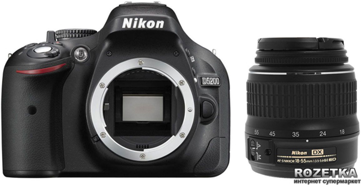 Фотоаппарат Nikon D5200 + 18-55mm II Black Kit (VBA350KV02) купить на ...