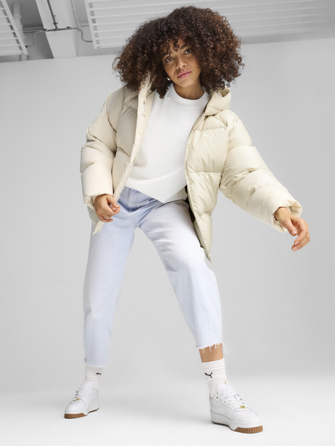 パフュームサテンジャケット　アイボリー　36 Пуховик зимовий короткий жіночий Puma Down Puffer Jacket 62648787