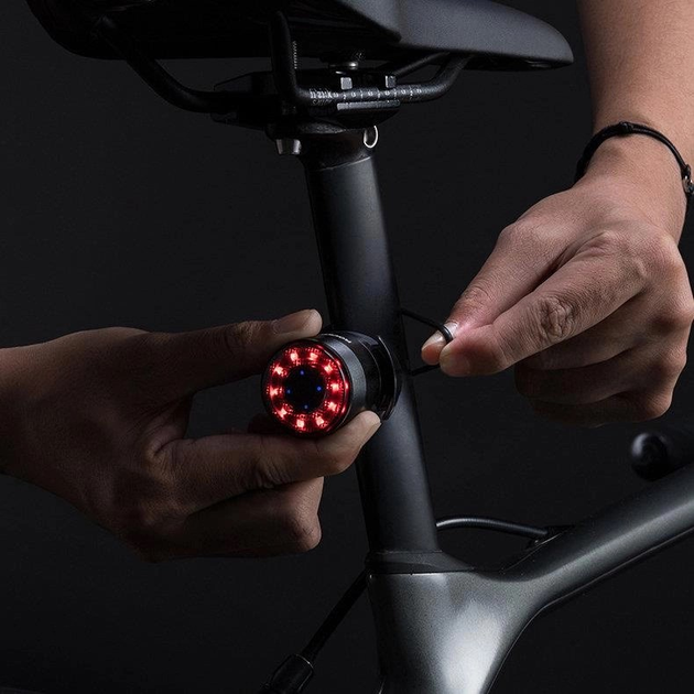 Велосипедний ліхтар задній Wozinsky LED USB-C WRBLB2 Чорний (5907769306655) - зображення 9