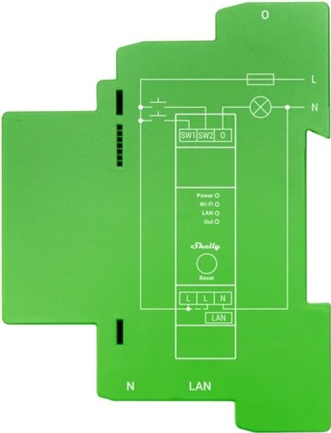 Розумний регулятор освітленості Shelly Pro Dimmer 1PM (3800235268162) - зображення 4
