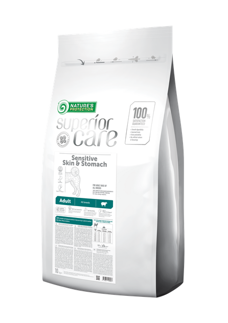Сухий корм Nature's Protection Superior Care Sensitive Skin&Stomach Adult All Breeds 10 кг (NPSC45793) - Фото 1 Сухий корм Nature's Protection Superior Care Sensitive Skin&Stomach Adult All Breeds 10 кг (NPSC45793) - зображення 1