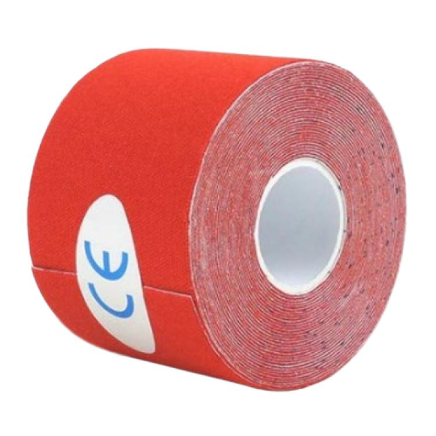 Тейп Кінезіо Kinesiology Tape кінезіологічна стрічка,червоний 5 см - зображення 1