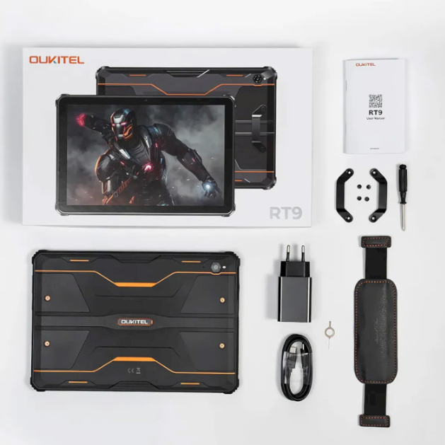 Защищенный водонепроницаемый планшет Oukitel RT9 10.1" HD 6GB 256GB T606 11000mAh 16+16Мп IP69K LTE Black (6931940766845) - изображение 10